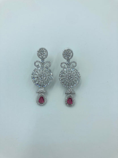 Ruby Jelvi Zirconia Statement Jewellery Set