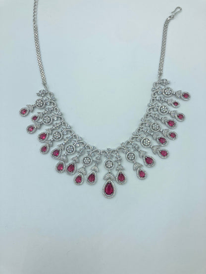 Ruby Jelvi Zirconia Statement Jewellery Set