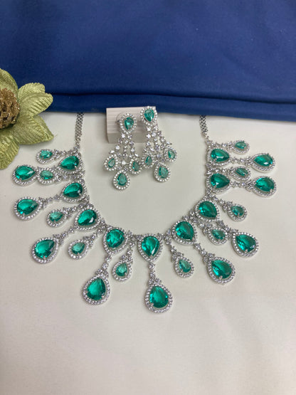 Rama Green Grace Zirconia Jewellery Set