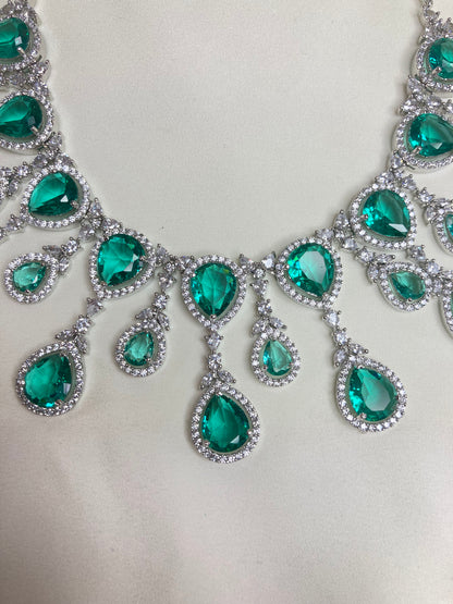 Rama Green Grace Zirconia Jewellery Set