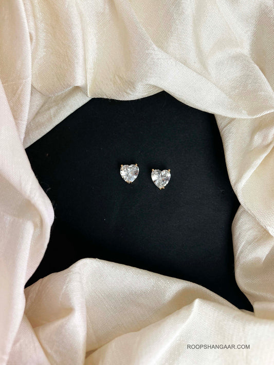 Rose Gold Heart Studs