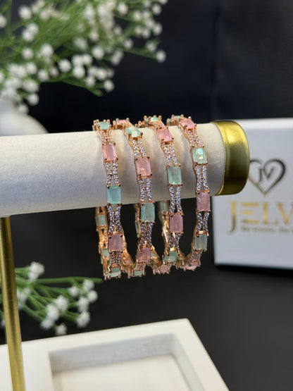 Kiara's Grace Premium AD Gold Plated Bangles