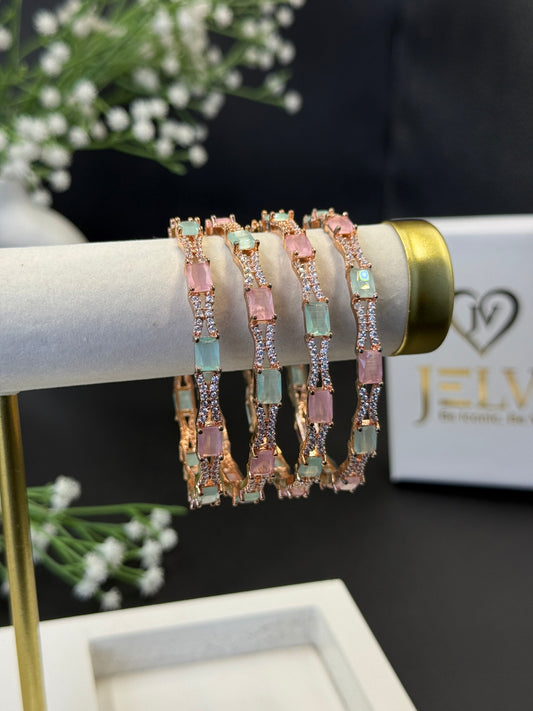Kiara's Grace Premium AD Gold Plated Bangles