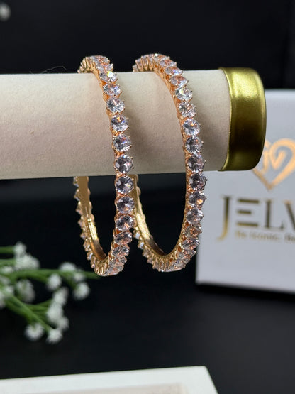 Aadhya Gold Plated AD Bangles for Women