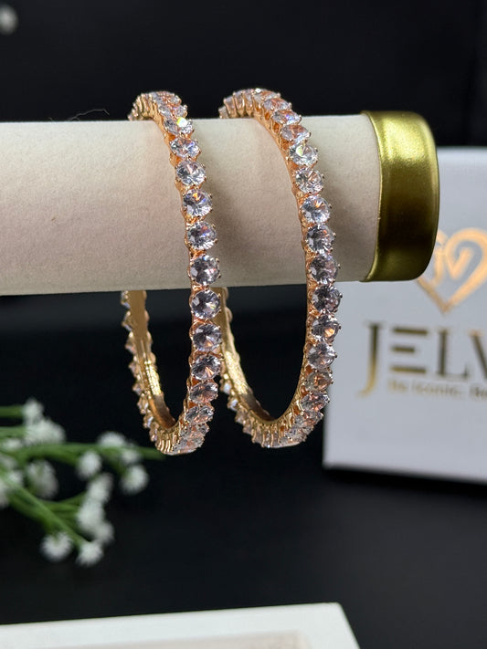 Aadhya Gold Plated AD Bangles for Women