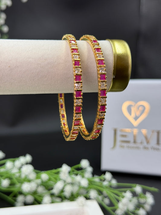 Zara Gold Plated AD Bangles for Women
