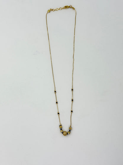 Diya's Favourite - 18 Carat Gold Plated Diamond Mangalsutra