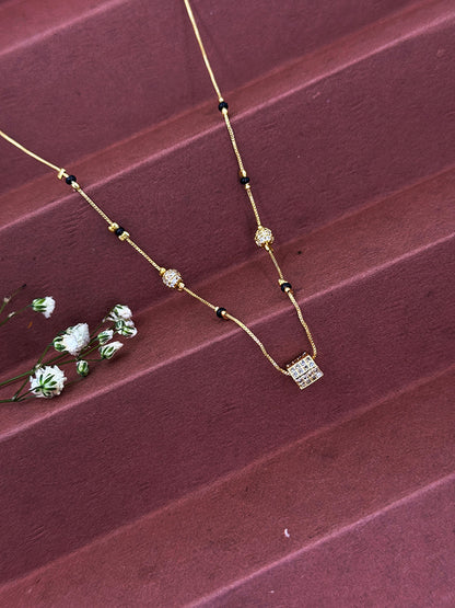 Traditional Yet Stylish Nitya Mangalsutra in 18K Gold