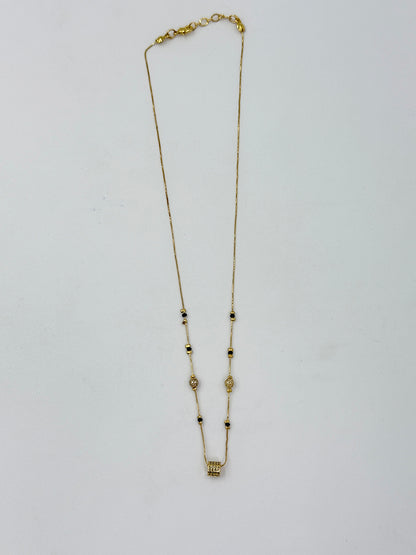 Traditional Yet Stylish Nitya Mangalsutra in 18K Gold