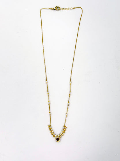 Tisha Anti-Tarnish 18k Gold Plated Necklace - Chain for Women & Girls