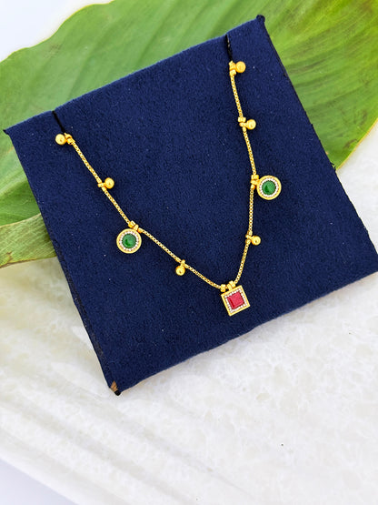 Yamini Anti-Tarnish 18k Gold Plated Necklace - Chain for Women & Girls