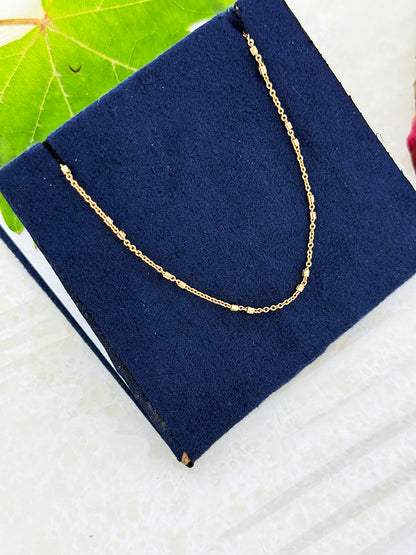 Rose Gold Plated Anti-Tarnish Chain for Women & Girls - Inaaya Design