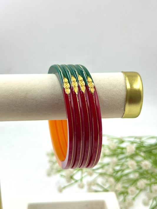 VIVAH GOLD TAAR BANGLES - 3 COLORS SOLID FINISH