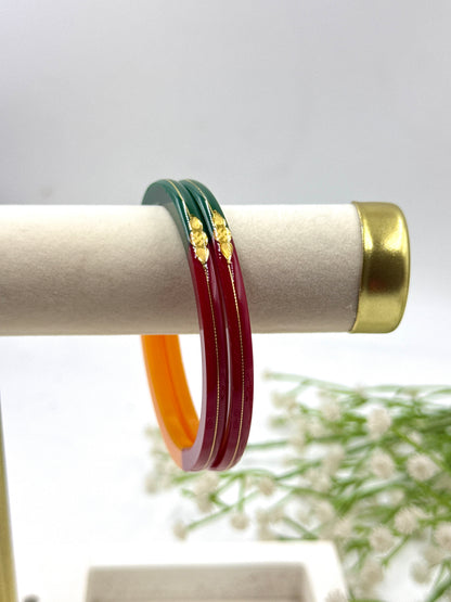 VIVAH GOLD TAAR BANGLES - 3 COLORS SOLID FINISH