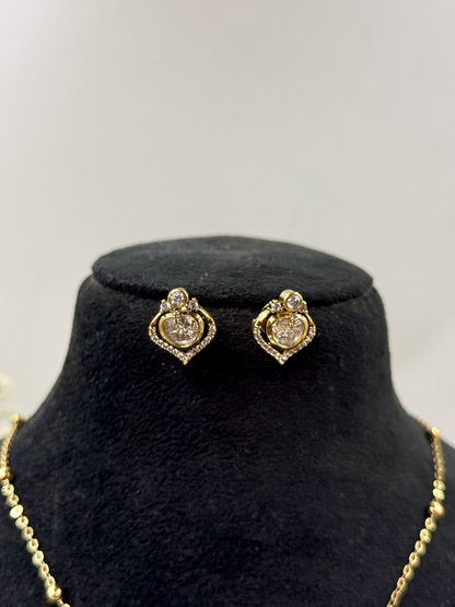 Mahira Moissanite Pendant Set with Mala