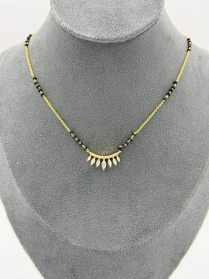 Traditional Yet Stylish Eesha Mangalsutra in 18K Gold