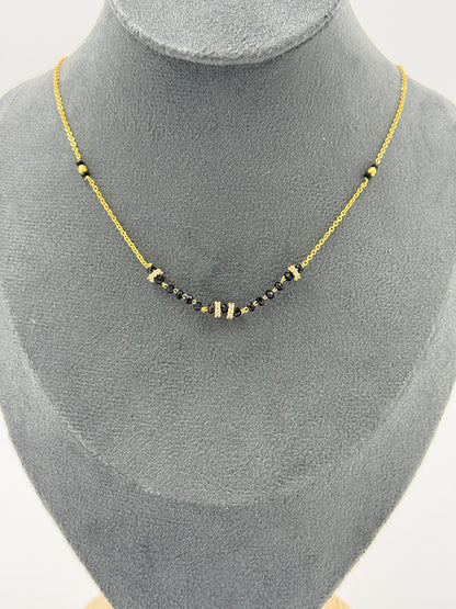 Ridhima's Favourite - 18 Carat Gold Plated Diamond Mangalsutra