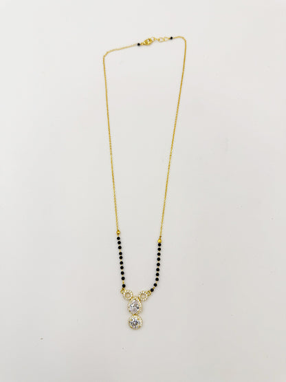 Divya's Favourite - 18 Carat Gold Plated Diamond Mangalsutra