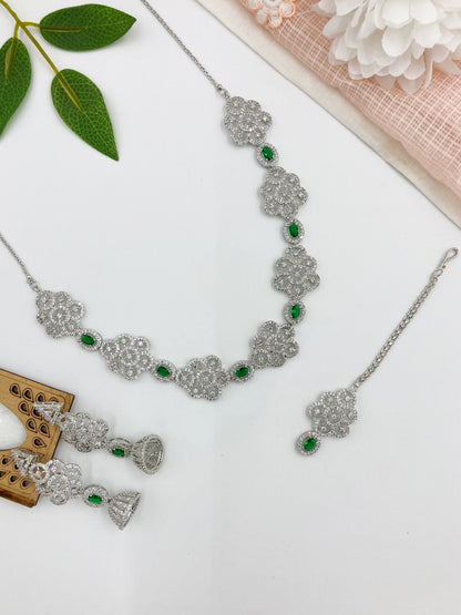 Green Keira Zirconia Jewellery Set