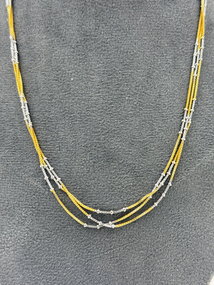 Dual Plating 18k Gold Plated 3 layered chain