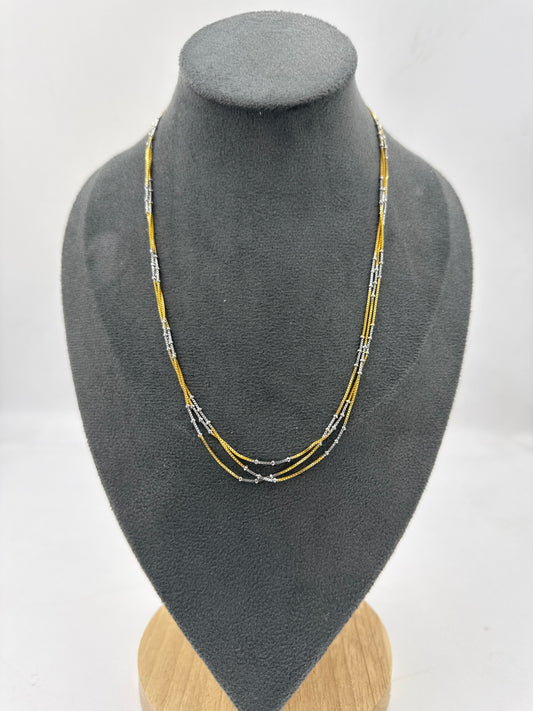 Dual Plating 18k Gold Plated 3 layered chain