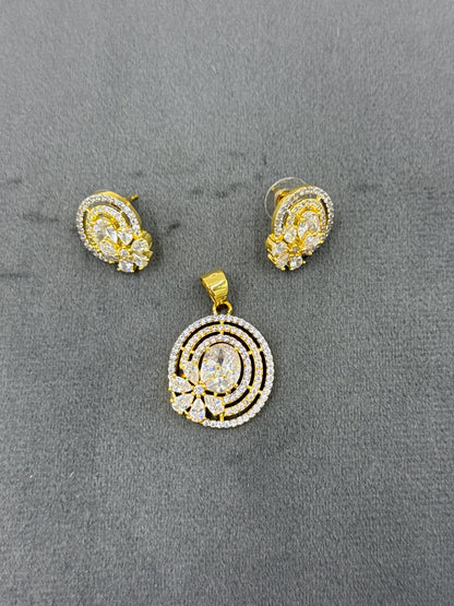 Delicate Vamirika 18K Gold Plated Pendent Set