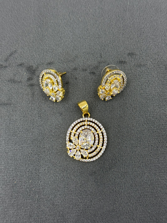 Delicate Vamirika 18K Gold Plated Pendent Set