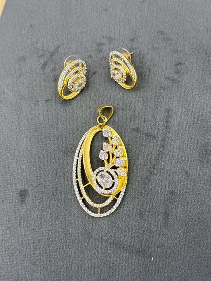 Rivanya 18K Gold Plated Pendent Set