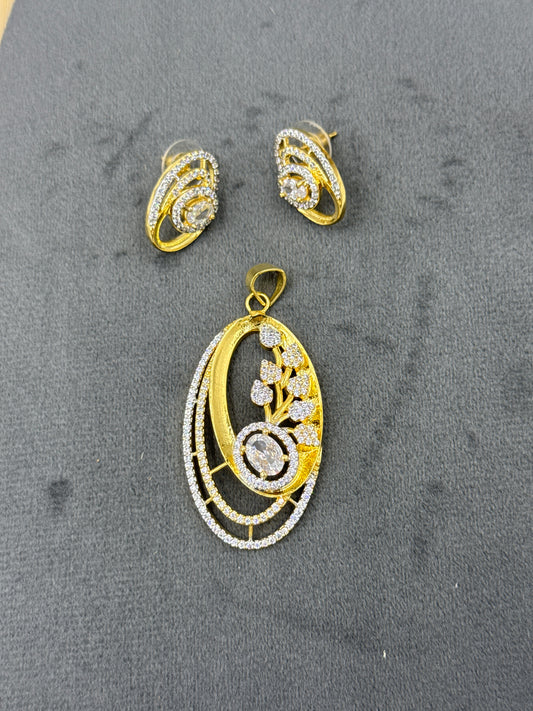 Rivanya 18K Gold Plated Pendent Set