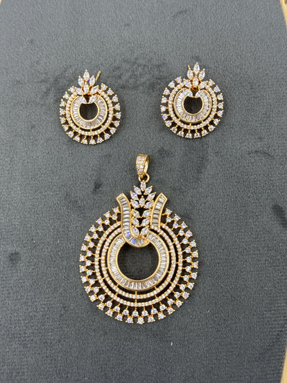Tivyara 18K Gold Plated Pendent Set