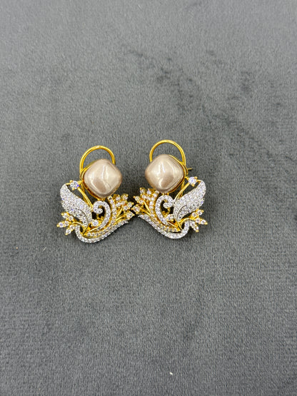 Peacock 18K Gold Plated Studs