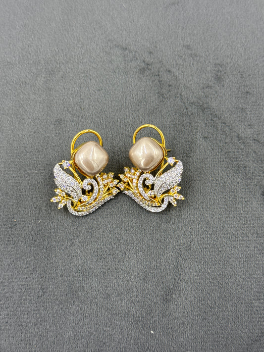 Peacock 18K Gold Plated Studs