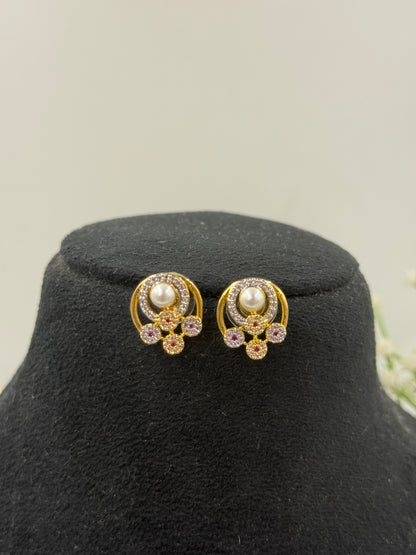 Advika 18K Gold Plated Pendent Set