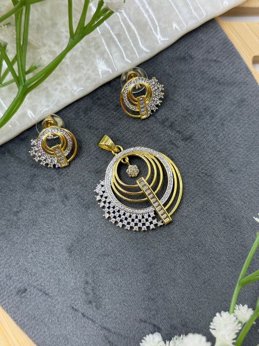 Anaya 18K Gold Plated Pendent Set
