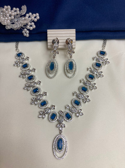 Blue Isla Zirconia Jewellery Set