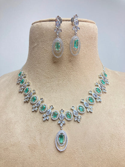 Rama Green Isla Zirconia Jewellery Set