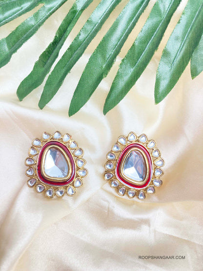 Red Kalyani Studs