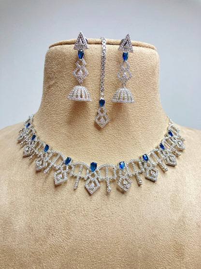 Blue Kena Zirconia Jewellery Set