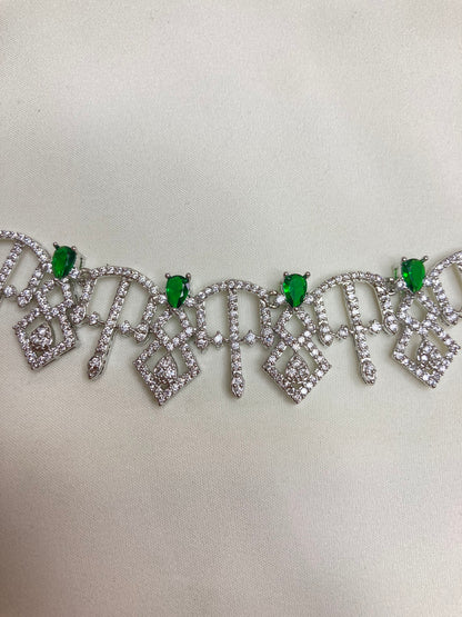 Green Kena Zirconia Jewellery Set