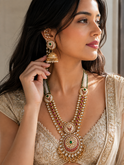 Kohinoori Moissanite Kundan Bridal Jewellery Set