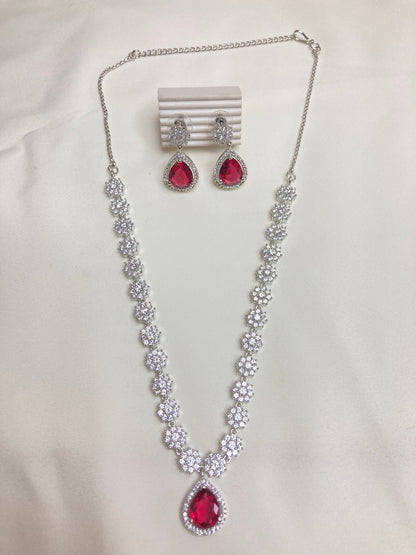 Ruby Lily Zirconia Jewellery Set