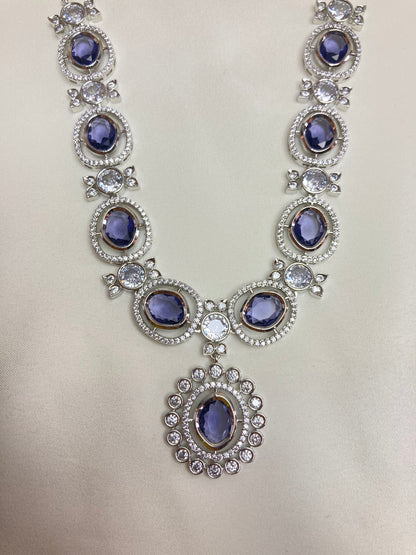 Purple Margot Zirconia Jewellery Set