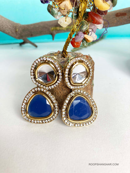 Navy Shruti Danglers