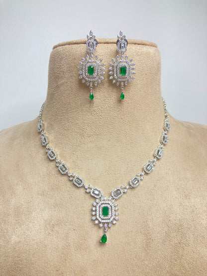 Green Nicole Zirconia Jewellery Set