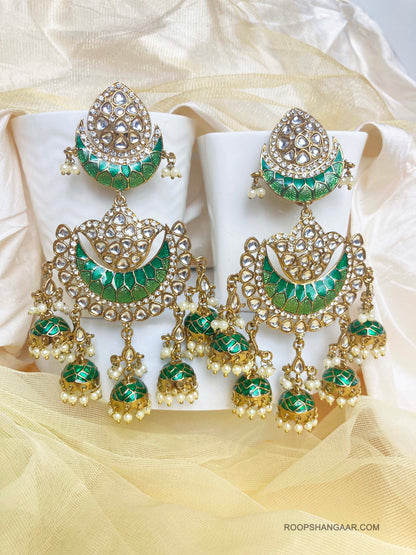 Emerald Nupur Jhumkis