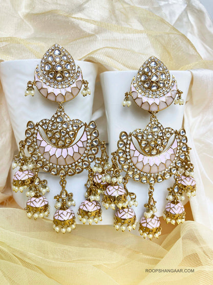Pink Nupur Jhumkis
