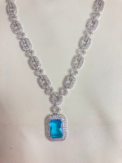 Aqua Olivia Zirconia Jewellery Set
