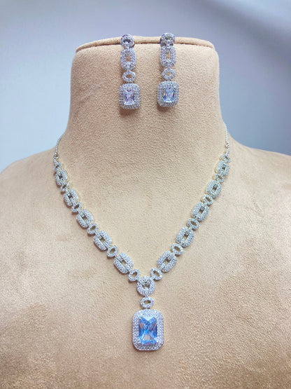 Silver Olivia Zirconia Jewellery Set