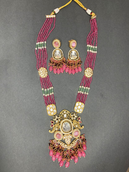 Pink Brishti Jewellery Set