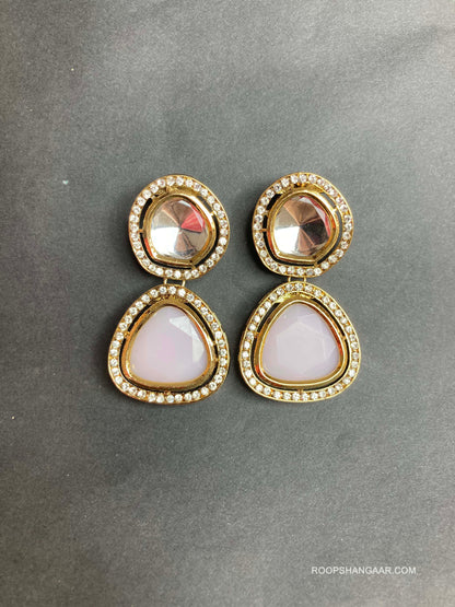 Pink Shruti Danglers